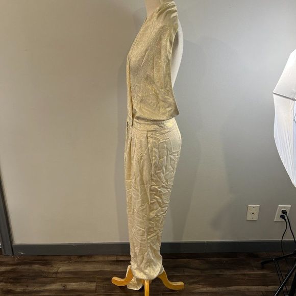 NWOT REISS Jody Metallic Jumpsuit (6) - Picture 8 of 14
